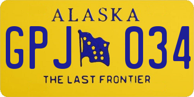 AK license plate GPJ034