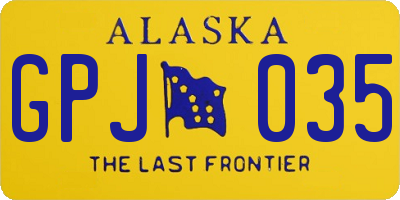 AK license plate GPJ035
