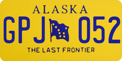 AK license plate GPJ052