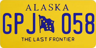 AK license plate GPJ058