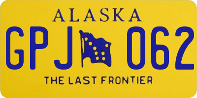 AK license plate GPJ062