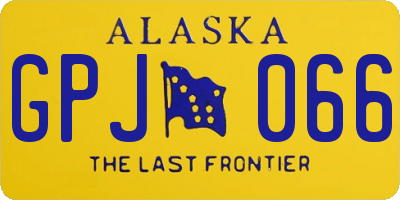 AK license plate GPJ066