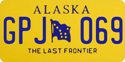 AK license plate GPJ069