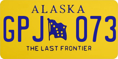 AK license plate GPJ073
