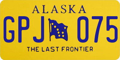 AK license plate GPJ075