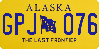 AK license plate GPJ076