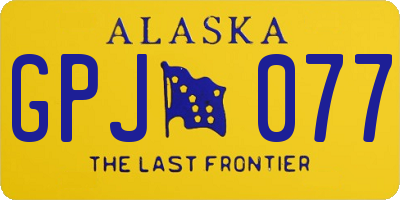 AK license plate GPJ077