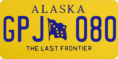 AK license plate GPJ080