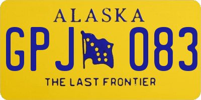 AK license plate GPJ083