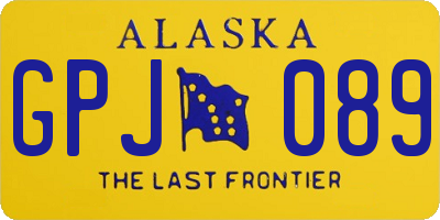 AK license plate GPJ089