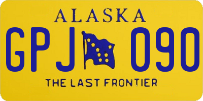 AK license plate GPJ090