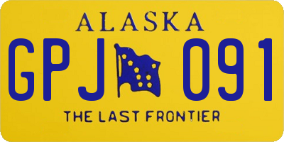 AK license plate GPJ091