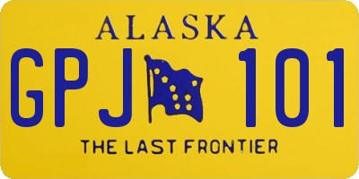 AK license plate GPJ101