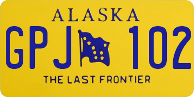 AK license plate GPJ102