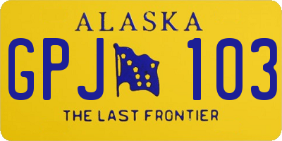 AK license plate GPJ103