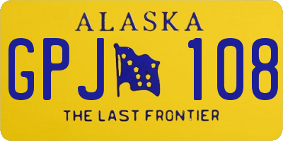 AK license plate GPJ108