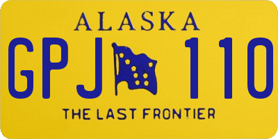 AK license plate GPJ110