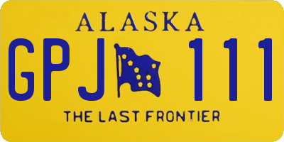 AK license plate GPJ111
