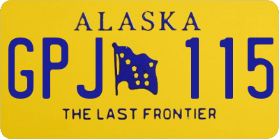 AK license plate GPJ115