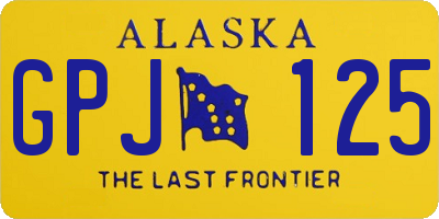 AK license plate GPJ125