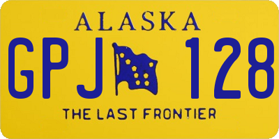 AK license plate GPJ128