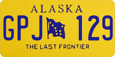 AK license plate GPJ129