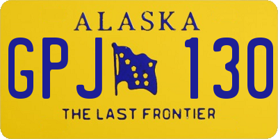 AK license plate GPJ130