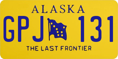 AK license plate GPJ131