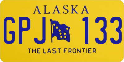 AK license plate GPJ133