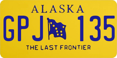 AK license plate GPJ135