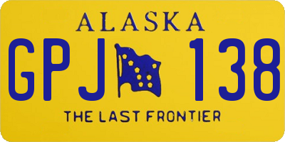 AK license plate GPJ138