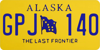AK license plate GPJ140