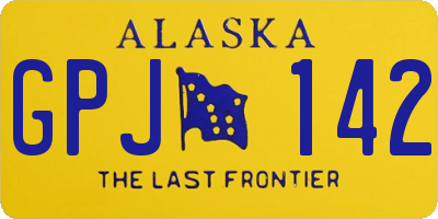AK license plate GPJ142