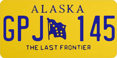 AK license plate GPJ145