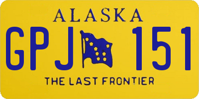 AK license plate GPJ151
