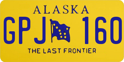 AK license plate GPJ160