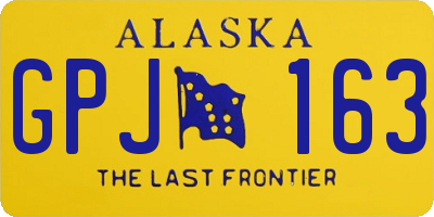 AK license plate GPJ163