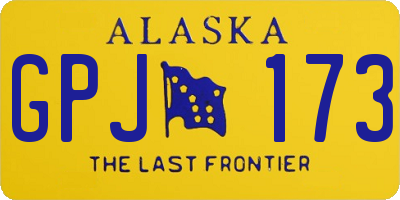 AK license plate GPJ173