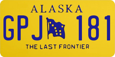 AK license plate GPJ181