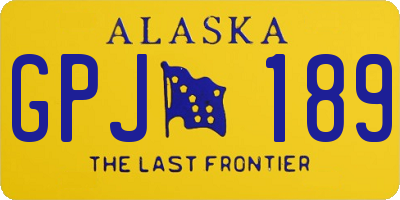 AK license plate GPJ189