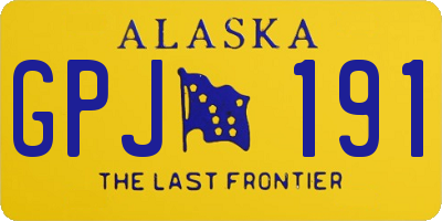AK license plate GPJ191