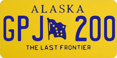 AK license plate GPJ200