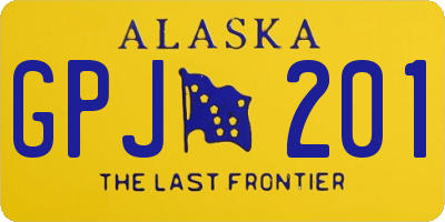 AK license plate GPJ201