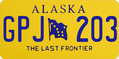 AK license plate GPJ203