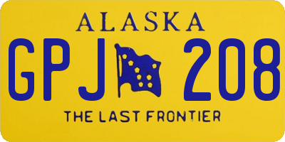 AK license plate GPJ208