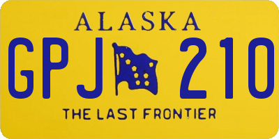 AK license plate GPJ210