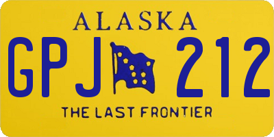 AK license plate GPJ212