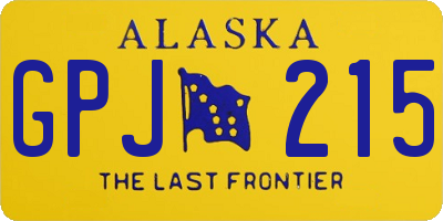 AK license plate GPJ215