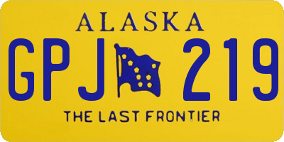 AK license plate GPJ219