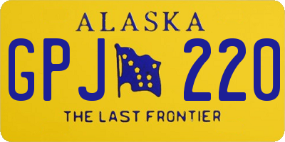 AK license plate GPJ220